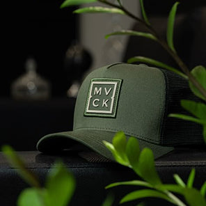 Leather Patch Charcoal Grey Beanie