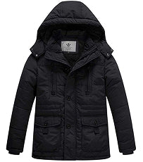Winter Jackets Water Resistant Black