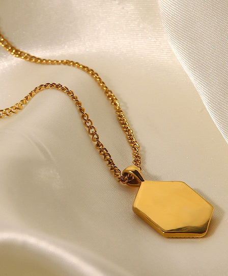 18K Gold Plated Snake Geometric