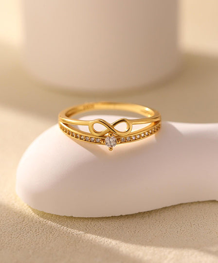 18k Infinity Love Ring