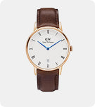 Petite Roman Numerals Date Gold