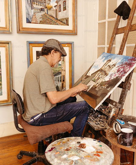 A man sitting on a chair