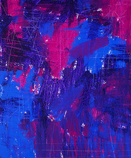 An abstract painting of blue
