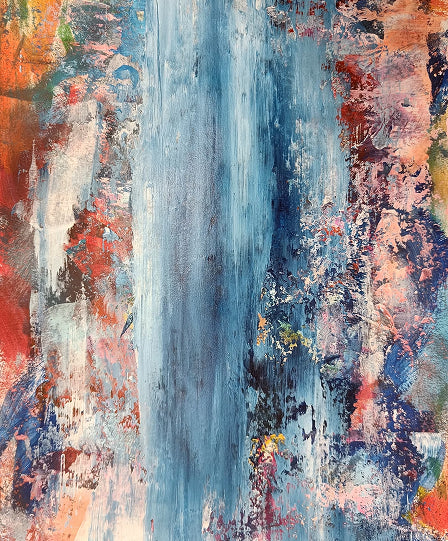 Abstract painting of blue